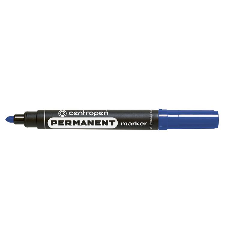 Маркер CENTROPEN Permanent 8566/03, 2,5 мм круглий синій
